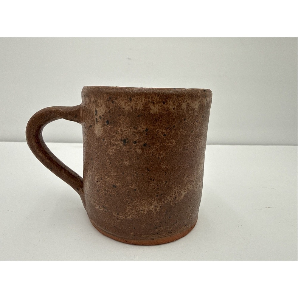 Vintage 1960s African Ceram Kloto Togo Glaze Pottery Coffee Cup Hand Made Signed